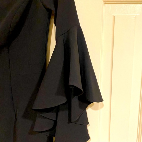 Milly black dress off shoulders, hardly worn, Size 2 - Picture 3 of 9
